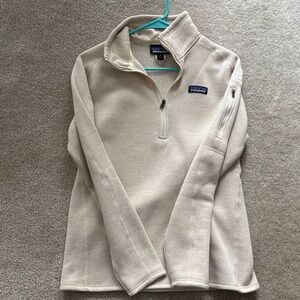 Patagonia off white/ cream Quarter-Zip Fleece Jacket